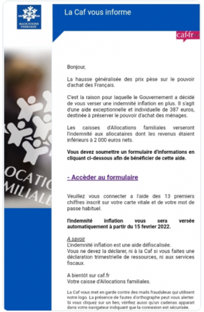 Image arnaque prime inflation